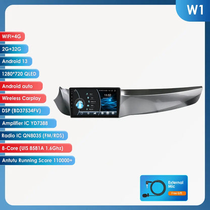 Android 14 Autoradio – Multimedia Speler – Car Stereo – Touchscreen Radio – Dubbele DIN – 9 Inch Scherm – Snapdragon 6115 Processor