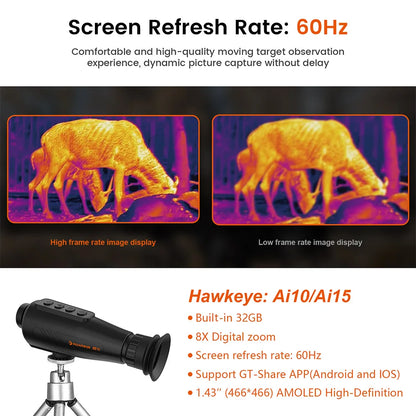 Warmtebeeldkijker – Nachtkijker – Thermische Camera – Infrarood Kijker – Monoculair – 8x Digitale Zoom – 32GB Opslag
