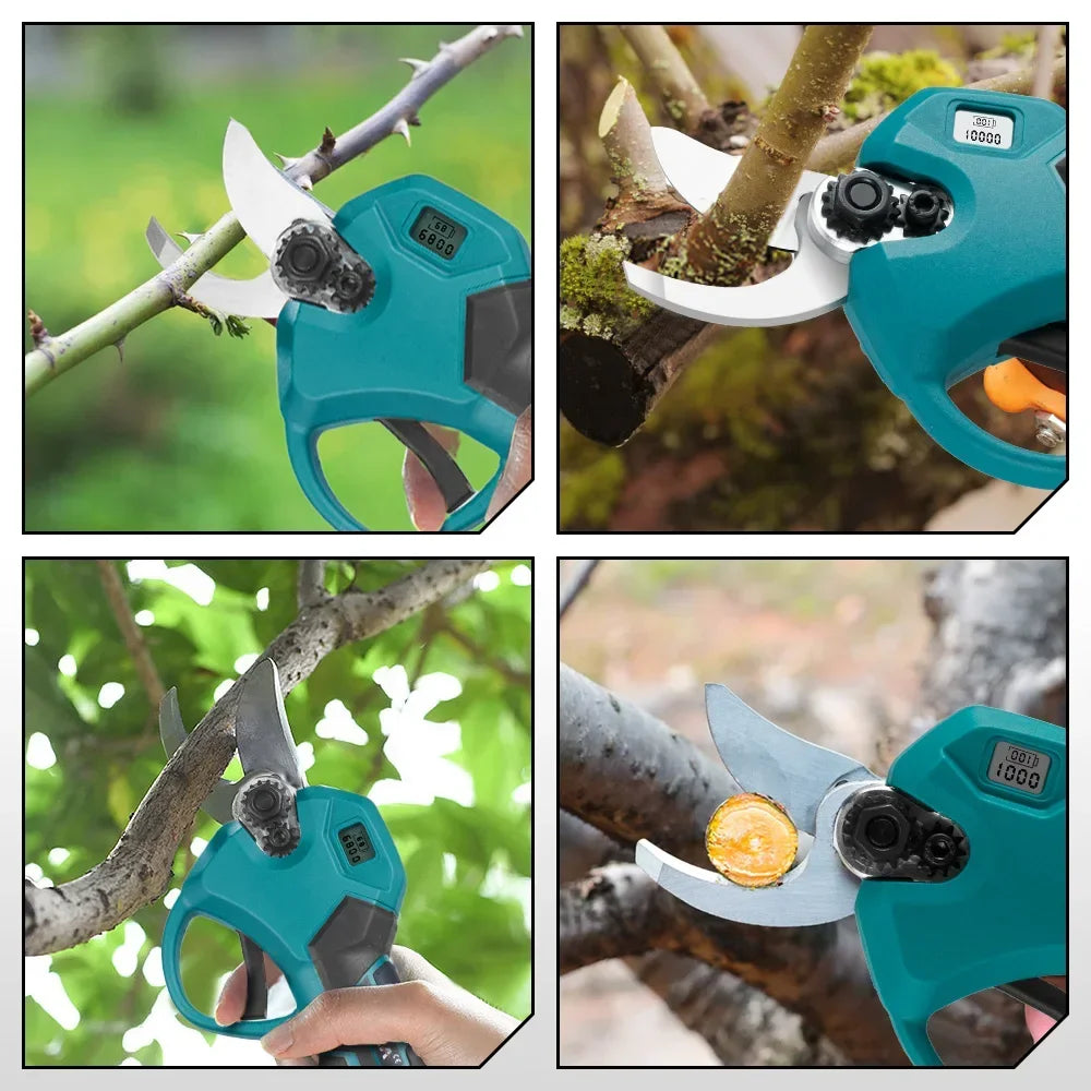 Accu Snoeischaar - 30 mm Snijdiameter - Elektrische Snoeischaar - Krachtige brushless motor - Lichtgewicht en ergonomisch - SK5 Stalen Messen - Voor Tuin - Boomgaard en Landschapsverzorging - Zondar Accu