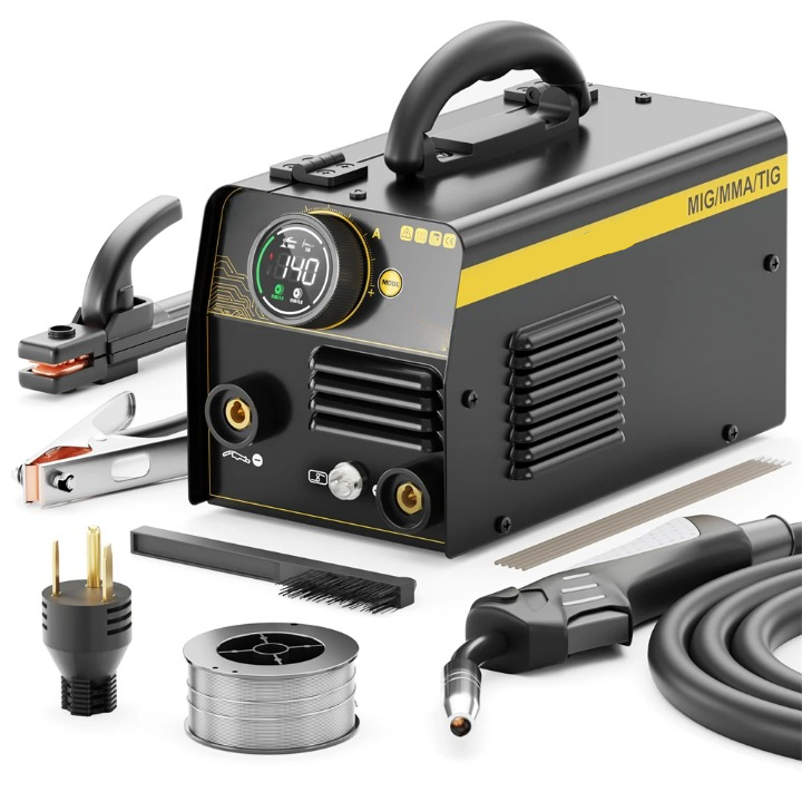 3 in 1 - Semi-automatisch Lasmachine - Lasmachine - Lasapparaat - Digitaal Inverterlassen - Draagbare MIG-lasser - AC 110V - 50/60Hz - MIG - MMA - Lift TIG - IGBT - Zwart - QUORE