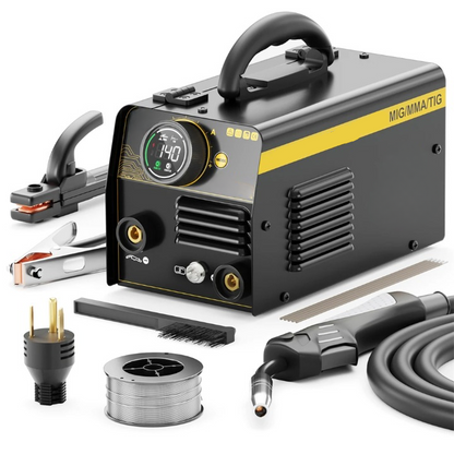 3 in 1 - Semi-automatisch Lasmachine - Lasmachine - Lasapparaat - Digitaal Inverterlassen - Draagbare MIG-lasser - AC 110V - 50/60Hz - MIG - MMA - Lift TIG - IGBT - Zwart - QUORE