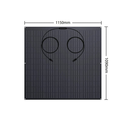 Flexibel Zonnepaneel – Dun Zonnepaneel – Lichtgewicht Zonnepaneel – Buigbaar Zonnepaneel – 960W Vermogen – Monokristallijn – Waterdicht IP67 - 2 Stuks