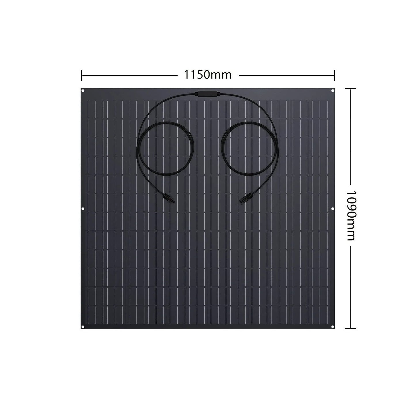 Flexibel Zonnepaneel – Dun Zonnepaneel – Lichtgewicht Zonnepaneel – Buigbaar Zonnepaneel – 960W Vermogen – Monokristallijn – Waterdicht IP67 - 4 Stuks