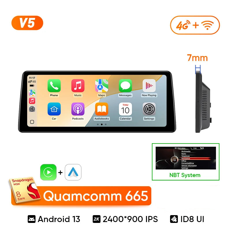 Ainavi 12.3” Wireless Carplay Android Auto Car Radio For BMW 2 Series Tourer F45 F46 F87 NBT ID6 DSP Multimedia GPS Autoradio