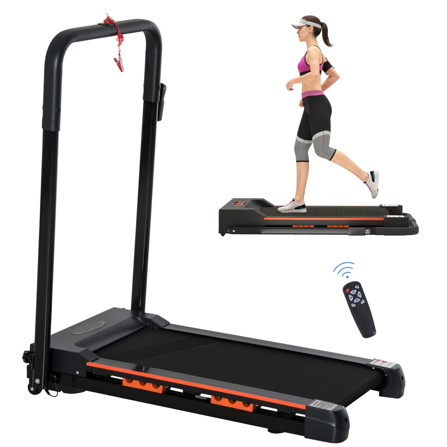 Elektrisch Loopband – Compact Loopband – Inklapbaar Loopband – Loopband Voor Thuis – Snelheid 1-6 Km/u – Veilig Met Noodstop