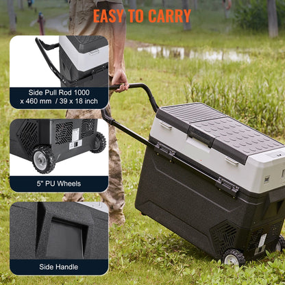 Draagbare Koelkast – Mobiele Koeler – Mini Koelkast – Auto Koelkast – 38 Liter Capaciteit – Twee Koelzones