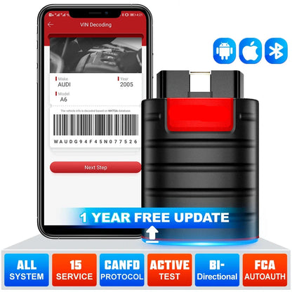OBD2 Scanner – Diagnose Tool – Auto Uitlezer – Foutcode Lezer – Bluetooth Verbinding – Volledige Systeemdiagnose – Onderhoudsdiensten - Hete Versie 1-kabel