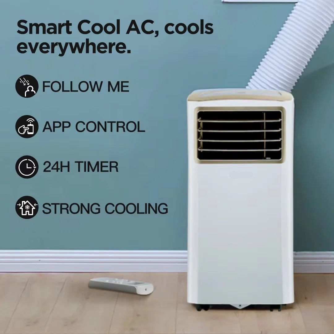 Mobiele Airco - Draagbare Airconditioning - Mini-Airconditioning - voor Koelen - Ventileren - Ontvochtigen - 7000 BTU - 2.0 kW - Kamergrootte tot 68 m³ - 63 dB - App-bediening - Alexa - Google Home - IFTTT - Wit