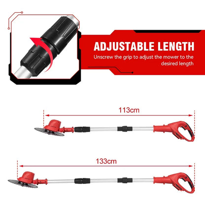 Grastrimmers - Met Accu - Snoeischaar - Onkruidborstel Electrisch - Snijder - 10 inch - 18V Batterij - 36000RPM - Tuingereedschap - Vouwbaar - Verstelbaar Handvat - Zonder Accu