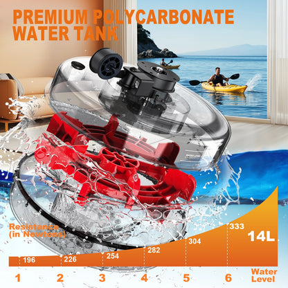 Waterroeimachine – Roeitrainer – Fitnessapparaat – Thuis Trainer – Water Weerstand – Bluetooth Connectiviteit - Zwart