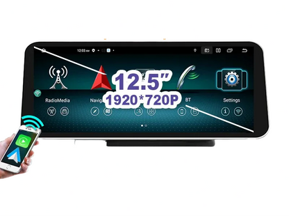 Autoradio – Car Multimedia Speler – Auto Stereo – Multimedia Systeem – 2 DIN – 12.5 Inch Touchscreen – Android 14 – Draadloze CarPlay & 4G LTE