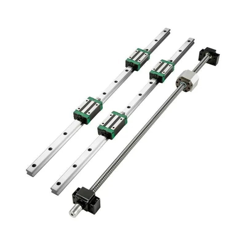 Geleiderail - 2Pcs lineaire geleiderail - koppelstrip set - 700MM - Slide Block - 4Pcs Slide Blocks RM1605 Kogelomloopspil W/Kogelmoer BF12/BK12 Moer- voor CNC DIY Frezen
