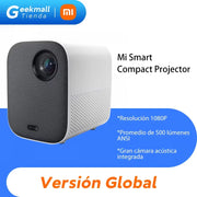 Xiaomi - Mi Smart Compact - Beamer - Projector Beamer - Mini Meamer - HDR 10 - FHD 1080p - DLP Automatic focus - with WiFi 5.0 - 500 ANSI Lumens - Android 11.0 - White