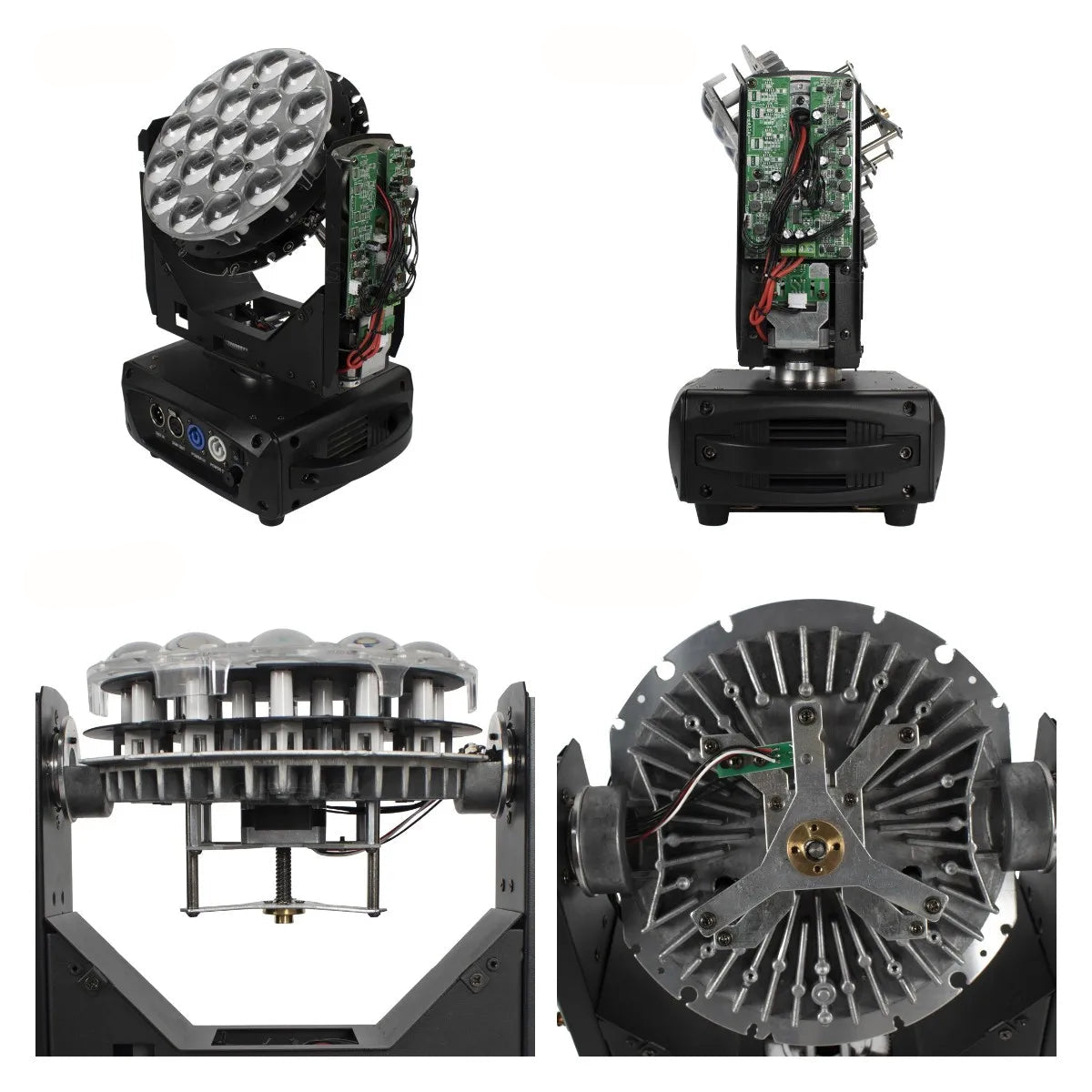Moving Head – Lichteffect – Podiumverlichting – Discolamp – RGBW LED – 4 Stuks – 19x15W RGBW Zoom – Variabele Zoom 10°-60° - QUORE