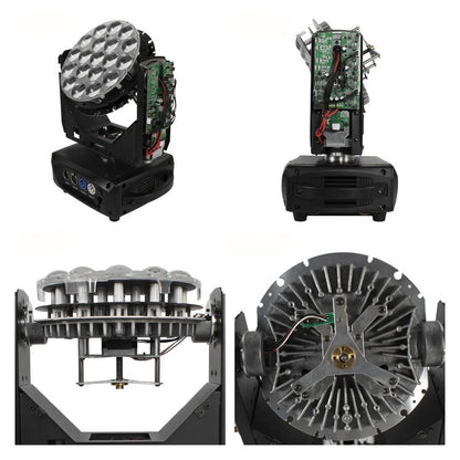 Moving Head – Lichteffect – Podiumverlichting – Discolamp – RGBW LED – 4 Stuks – 19x15W RGBW Zoom – Variabele Zoom 10°-60° - QUORE