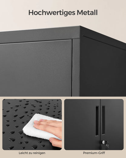 SONGMICS files wardrobe file wardrobe, multi-purpose wardrobe, office wardrobe with 2 doors - QUORE