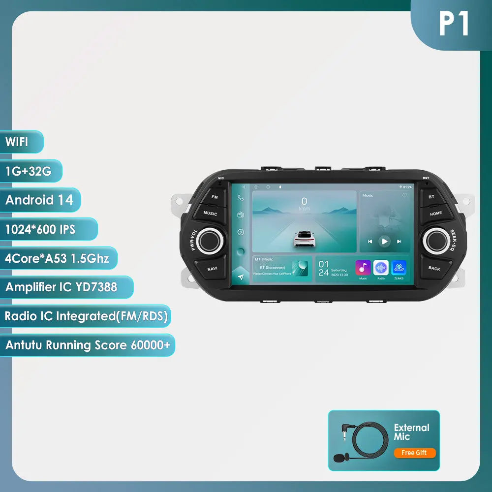Android Multimedia Systeem – Auto Radio – 2DIN Navigatiesysteem – Touchscreen Speler – Multimedia Speler – 7 Inch HD Scherm – 8-Core Processor & 4G Connectiviteit - QUORE