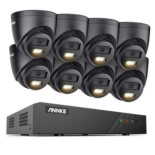 Beveiligingssysteem 8-kanaals NVR – IP Camera Set – Video Toezicht – Surveillance Cameras – PoE Beveiliging – 4TB Opslag – 6MP 3K Resolutie – Slimme Mens & Voertuig Detectie
