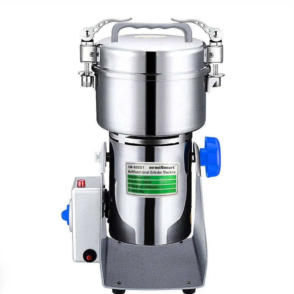 Kruidenmolen - Hakmolen - Specerijenmolen - Koffiemolens - Molen - 800G - Swing Type -  Elektrische - Voor Granen, Koffiebonen, Droge Voeding & Specerijen - Kruidenmaler - Grinder - High-Speed Crusher - QUORE