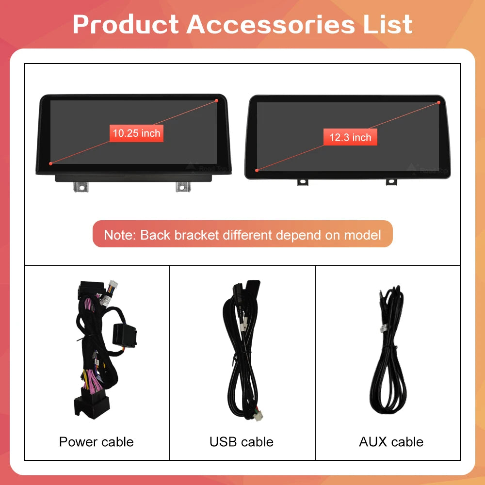 Wireless CarPlay Android Auto Car Multimedia Display For BMW 1 2 3 4 Series F20 F21 F30 F31 F32 F33 F34 F36 NBT Touch Screen