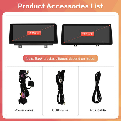 Wireless CarPlay Android Auto Car Multimedia Display For BMW 1 2 3 4 Series F20 F21 F30 F31 F32 F33 F34 F36 NBT Touch Screen