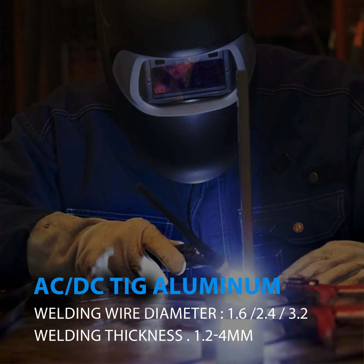 HitBox - HBT250P - Elektrisch lasapparaat - 3 in 1 - Aluminium Tig-lasmachine - ARC-kracht 2T-4T - met voetpedaal - Oranje