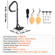 Hot Tub Leuning - Draaibare Hottub Leuning - Zijrail - Verstelbare Leuning - 360° Rotation - 6.75kg -  48-63 inch - Zwart