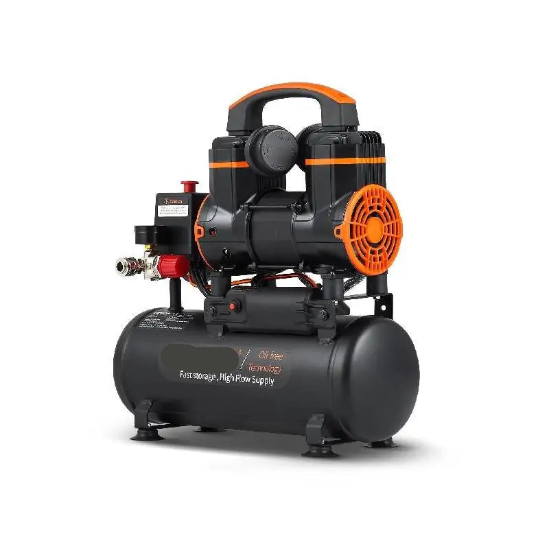 Luchtcompressor - Stille Compressor - Luchtpomp - Olievrije Draagbare Compressor - 35L - 1800W - voor Werkplaats, Auto en Thuisgebruik - Bandenpomp - QUORE