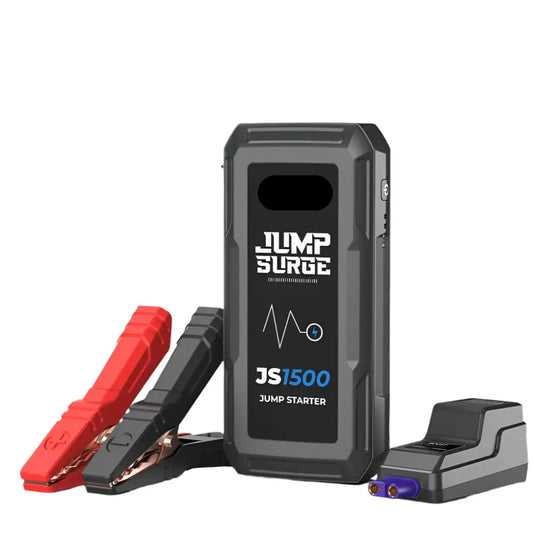 Jumpstarter - Jumpstarter for Car - 12V - 1500A - 10000Mah - Car Starting Device - Jumpstarter with Powerbank - Smart - Jumpstarter - USB - Lighting - Cigarette Lighter - Black
