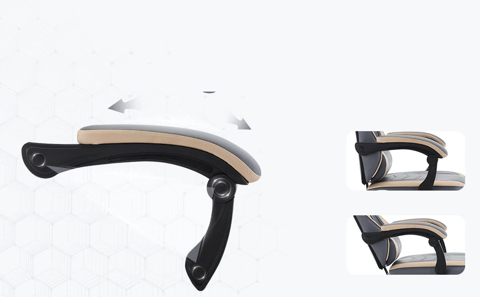 Gaming Stoel - Gamestoel - Bureaustoel - Computerstoel - Ergonomische Gaming Chair -PU Lederen Bureaustoelen met Hoofdsteun & Lendensteun - voor Thuiswerk of Gamen - Zwart - QUORE