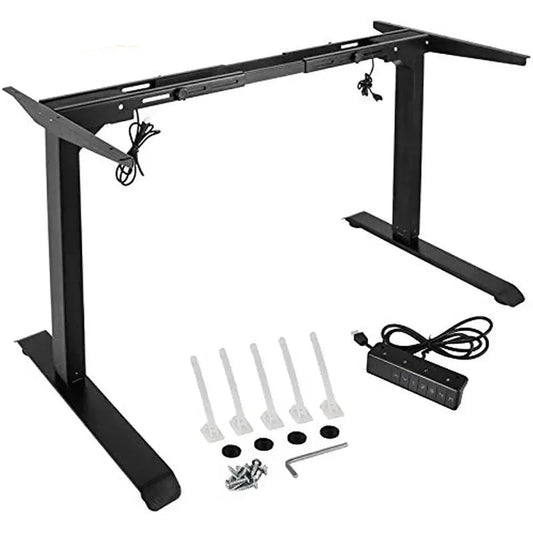 Elektrisch Bureauframe – Sta Zit Bureau – Verstelbaar Bureauframe – Bureau Onderstel – Traploos Verstelbaar – Draagvermogen 120 Kg – Stille Dubbele Motoren