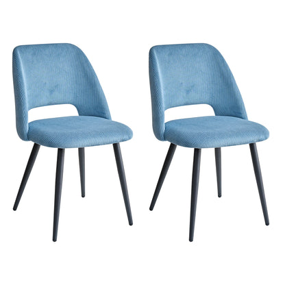 Set of 2/4/6 Stylish Corduroy Dining Chair - Soft Fabric Seat, Ergonomic Design, Suitable for Family Dining Space