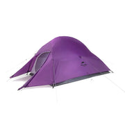 Kampeertent, 2 Persoons Ultralicht - Dubbellaags- waterdicht - Buitenwandelen Backpacken Tent Met Mat - Paars - QUORE