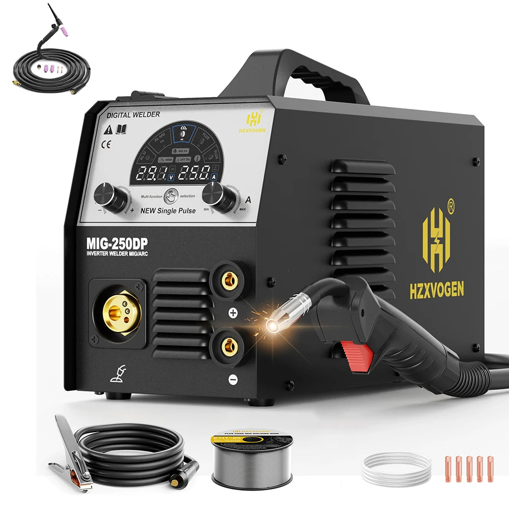 MIG250DP Lasmachine – Lasapparaat – Metaallasmachine – MIG Lasser – Lasinrichting – Automatische Draadvoeding – Krachtige 17V Lasbrander