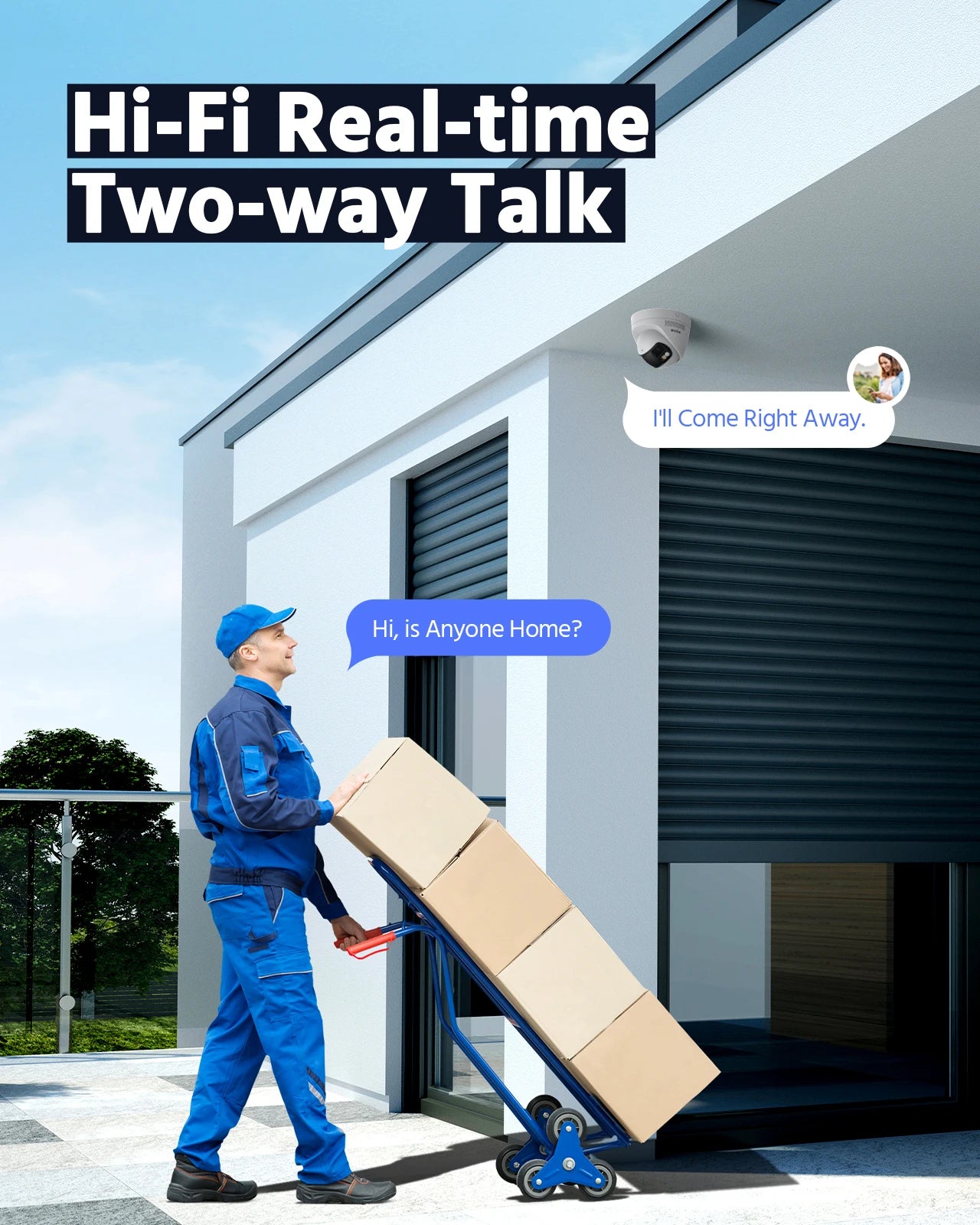 Beveiligingscamera – Bewakingscamera – Surveillancecamera – CCTV Camera – Dome Camera – 8MP 4K Ultra HD – Dual-Lens 180° Panoramisch Zicht - QUORE