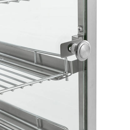 Verwarmde Etalage – Warmhoudkast – Snackenverwarmer – Horeca Etalage – Roestvrij Staal – 50 Liter – Temperatuur Instelbaar