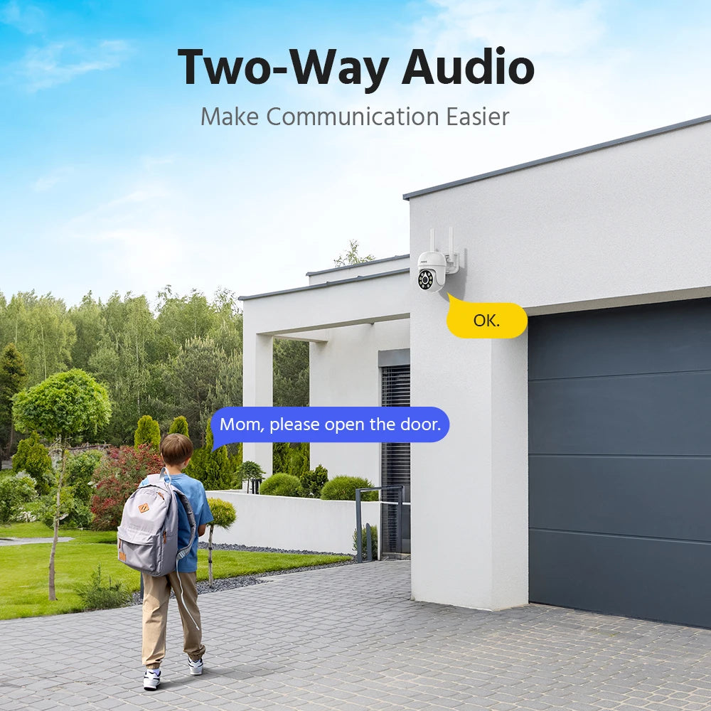 Draadloze Beveiligingscamera Set – Camera Beveiliging – Surveillance Camera – WiFi Camera – Beveiligingssysteem – 5MP Scherp Beeld – Kleurennachtzicht Tot 10 Meter - QUORE