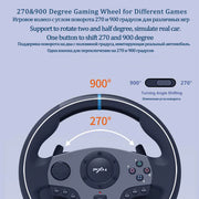 Gaming Steering Wheel PXN V9 Volante PC Gaming Racing Wheel for PC Windows 7/8/10/11/PS4/PS3/Switch/Xbox One/Xbox Series X/S - QUORE