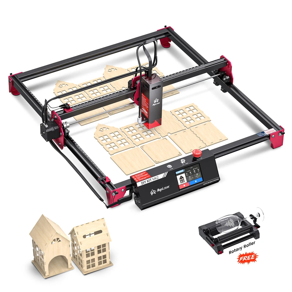 CNC Laser Graveermachine – Laser Cutter – Laser Graveerder – Laser Snijmachine – Laser Etser – 40x43 cm Werkoppervlak – 10 Watt Laservermogen – 3,5” Touchscreen – Offline Bediening