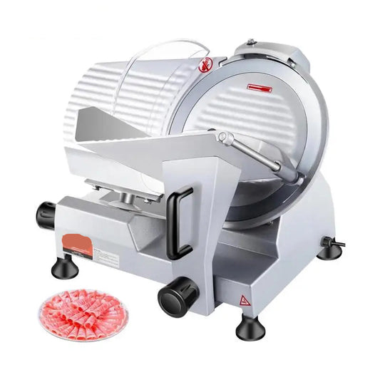 Vleessnijmachine - Snijmachine - Elektrische - 240W - Commerciële - met 10" Stalen Mes en 350-400 RPM Snelheid