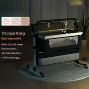 Babybed - Wieg - Elektrisch Babybed - Elektrisch Babybed - Verplaatsbaar - Draagbaar - Ledikant - Met Afstandsbediening - Bluetooth-Kaki
