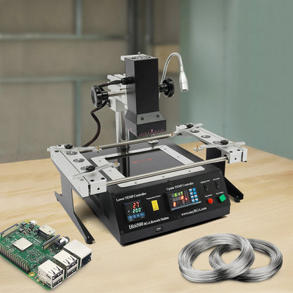 Soldering Station – BGA Rework Station –  Reparatie Station – Printplaat Herstel – Precisie Temperatuurcontrole – Dubbele Infraroodverwarming - Zwart - QUORE