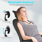 Bureaustoelen - Gaming Bureaustoel - Ergonomische bureaustoel - Bureaustoelen voor Volwassenen - Chair - Zwart