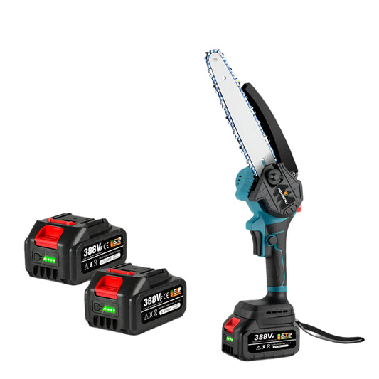 Kettingzaag - Snoeizaag - Takkenzaag - Handzaag - Draadloze - Elektrische - 1500W - 8 Inch Zaagblad - Brushless Motor - Handzaam Ontwerp – Inclusief 2x 18V Accu en EU Stekker