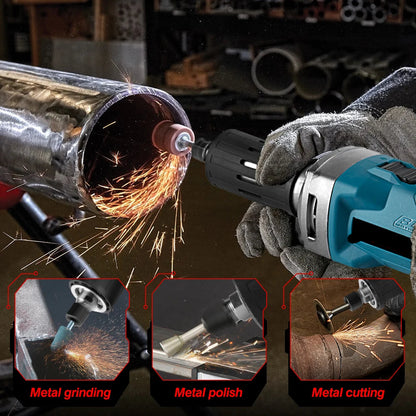 Elektrische Rechte Slijper - Graveer of Polijstmachine - Straight grinder - 2 Accu's - Accu lader - 4 standen - 2000W - 18V