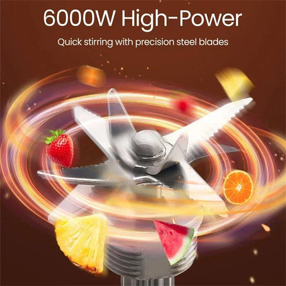 Blender – Smoothiemaker – Powerblender – Keukenmixer – Staande Blender – 6000W Krachtige Motor – Groot 2,5L Inhoud