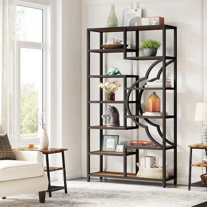Boekenkast – Boekenplank – Vakkenkast – Roomdivider – Industrieel – 190 Cm Hoog – Metalen Frame