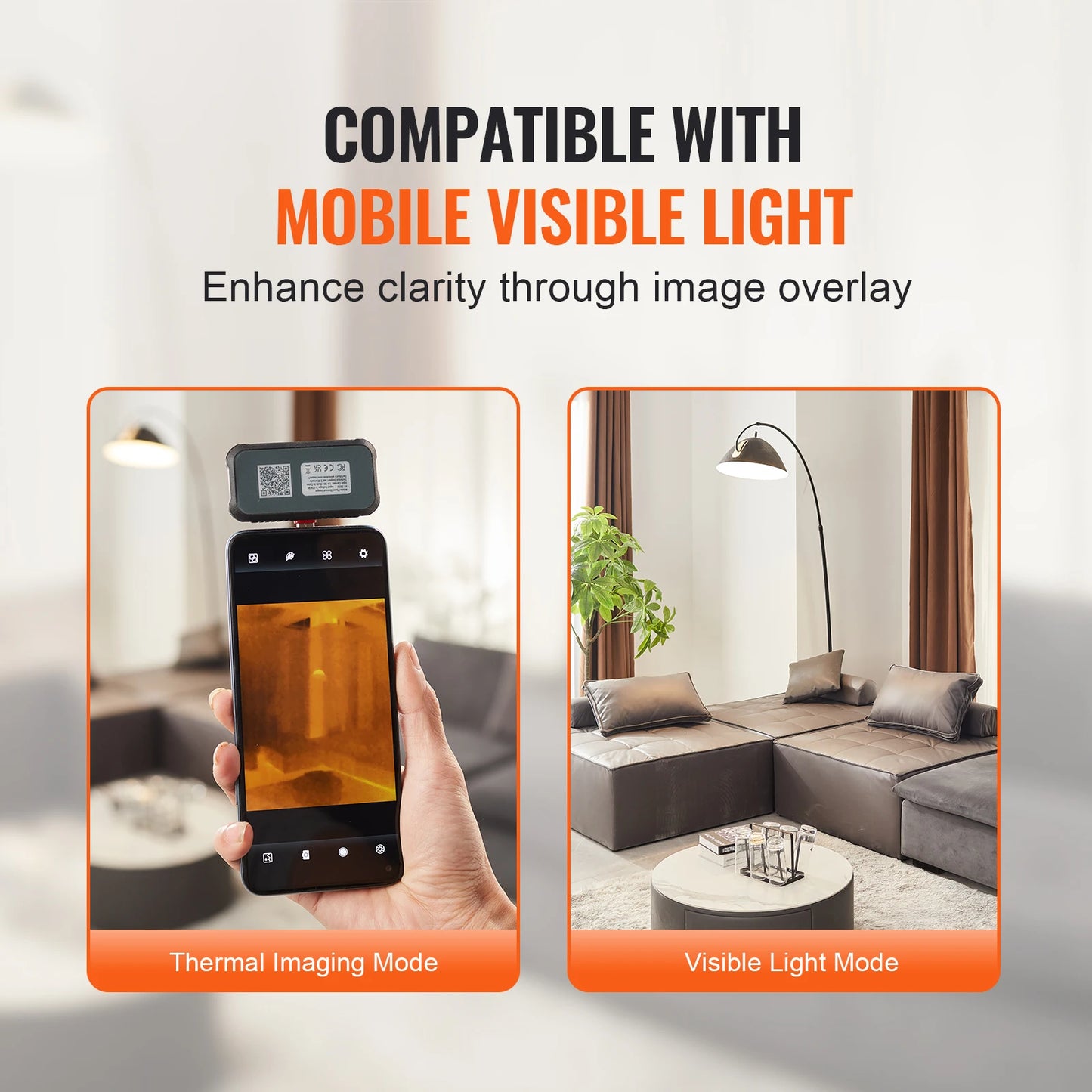Warmtebeeldcamera - Warmtecamera - Infrarood Camera - Thermische Beeldcamera - 256x192 IR Resolutie - 25Hz Beeldverversing - Thermische Imager - Voor Android Tablets - Inspectiecamera - Lekdetectie en Onderhoud