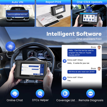 OBD2 Scanner – Auto Diagnoseapparaat – Uitleesapparaat – Codelezer – Storing Verwijderen – Bi-directionele Besturing – 34 Resetfuncties – Levenslange Gratis Updates - QUORE