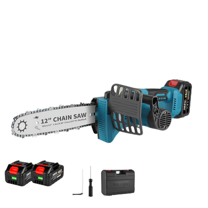 Kettingzaag - Snoeizaag - Takkenzaag - Handzaag - Mini - Draadloze - Elektrische - 12 Inch - Brushless Motor - en LED Display – 18000RPM - Inclusief 2x 18V Accu en Oplader